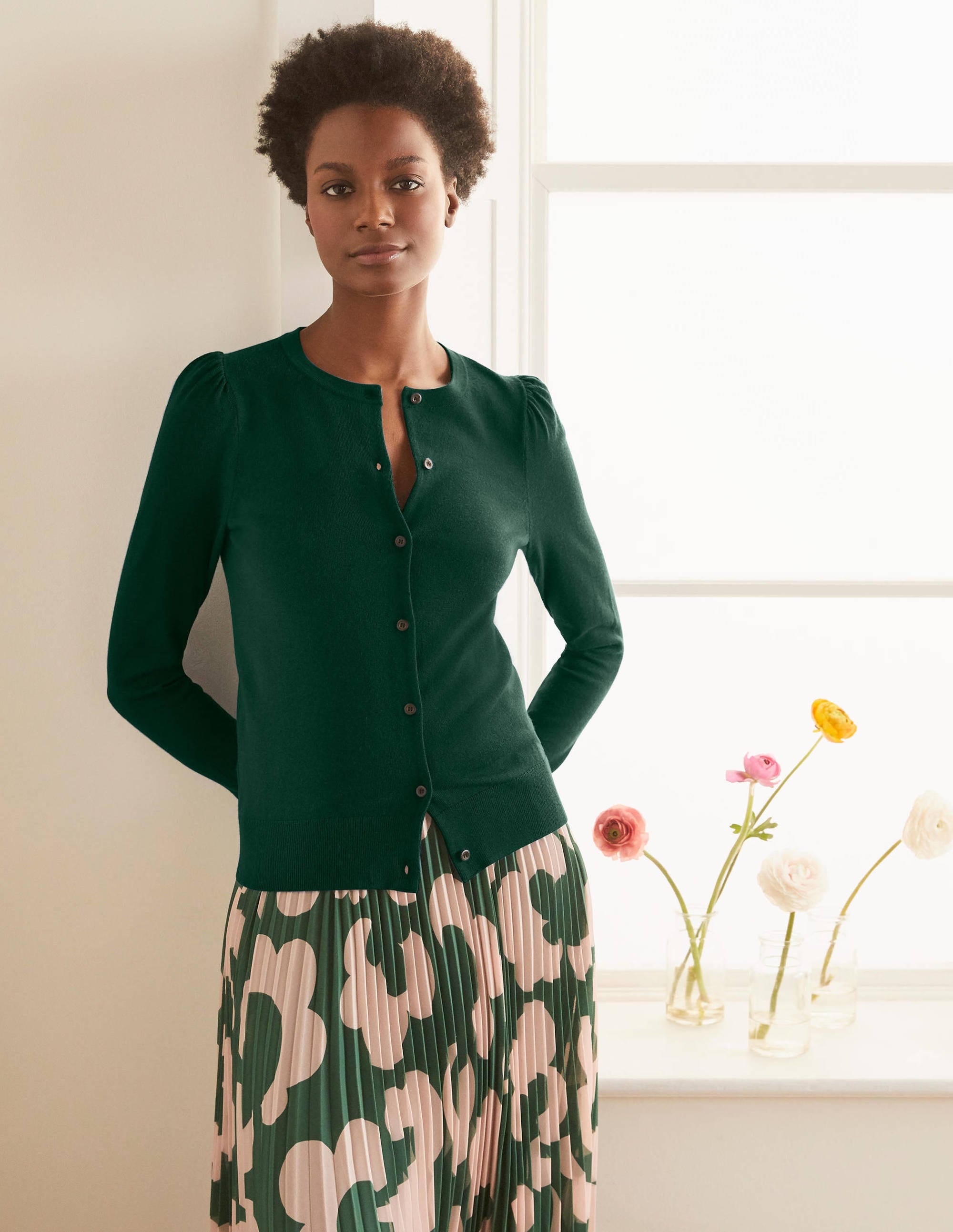 Stowe Merino Cardigan-Palm Leaf - Image 2