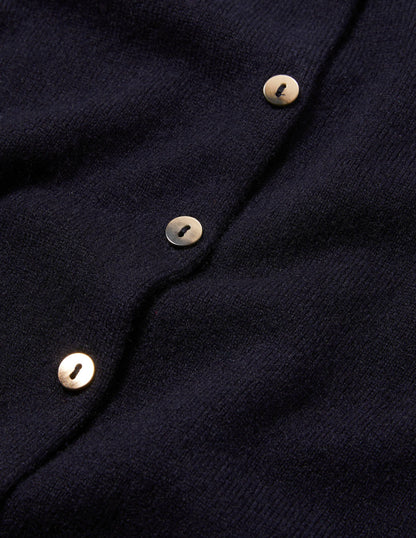 Cashmere Crop Cardigan-Navy-6