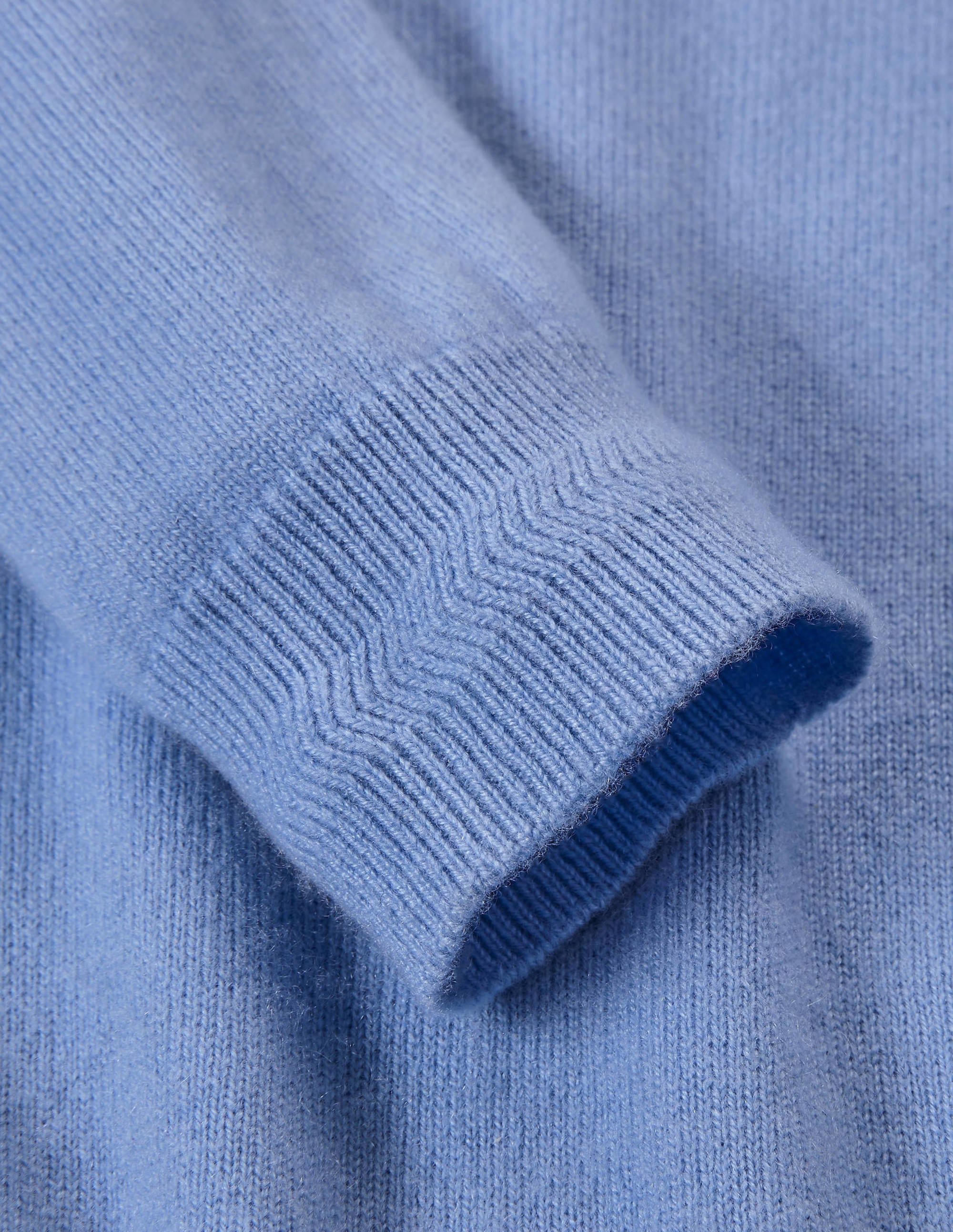 Cashmere Crew Neck Jumper-Gulf Blue - Image 7