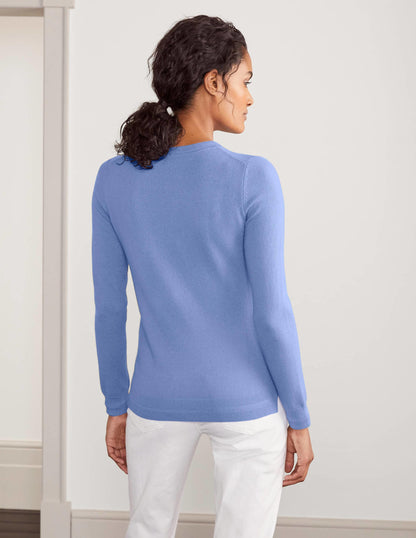 Cashmere Crew Neck Jumper-Gulf Blue-3