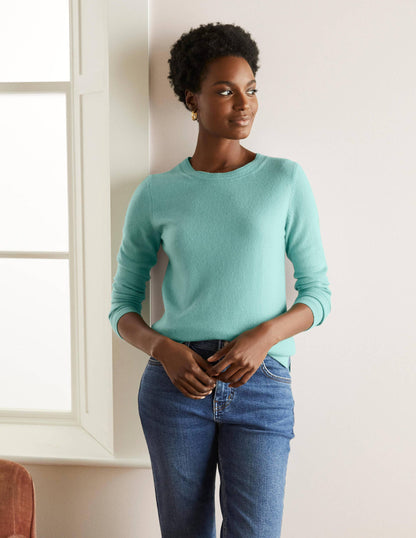 Cashmere Crew Neck Jumper-Apple Mint