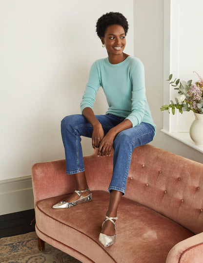 Cashmere Crew Neck Jumper-Apple Mint