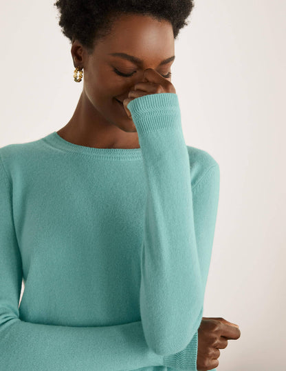 Cashmere Crew Neck Jumper-Apple Mint