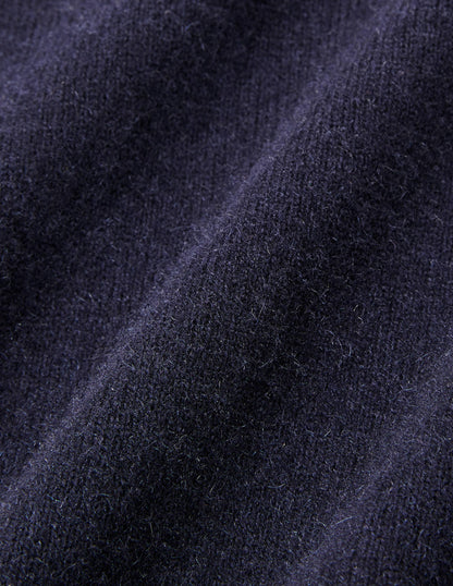 Cashmere Crew Neck Jumper-Navy-6