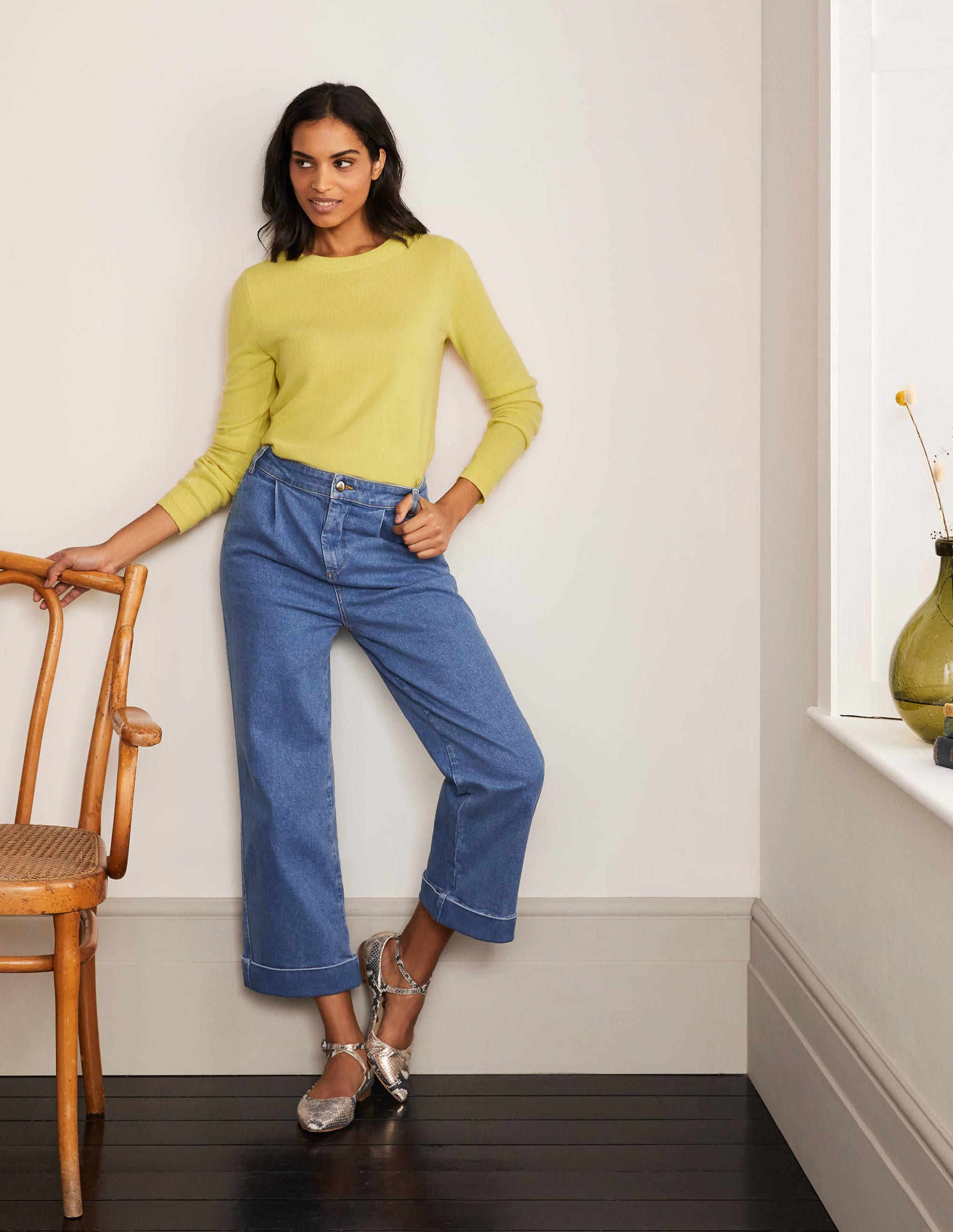 Cashmere Crew Neck Jumper-Pineapple - Image 2