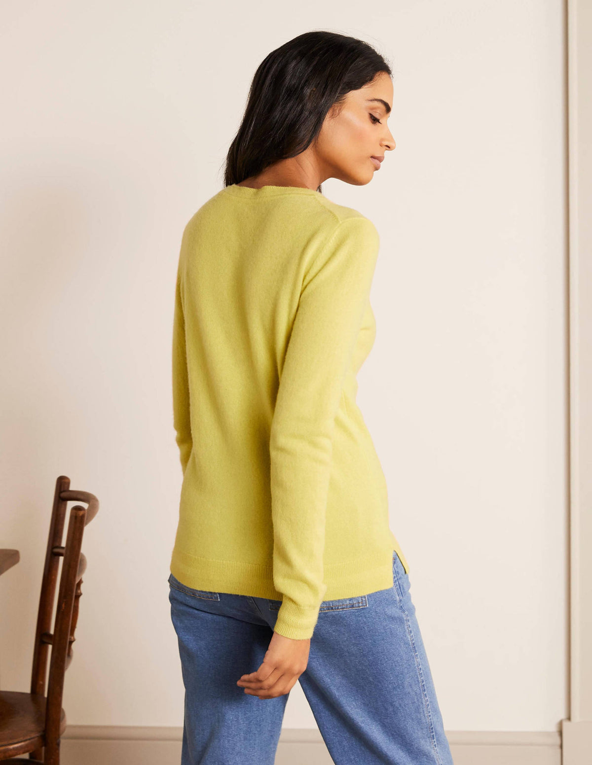 Cashmere Crew Neck Jumper-Pineapple - Image 3