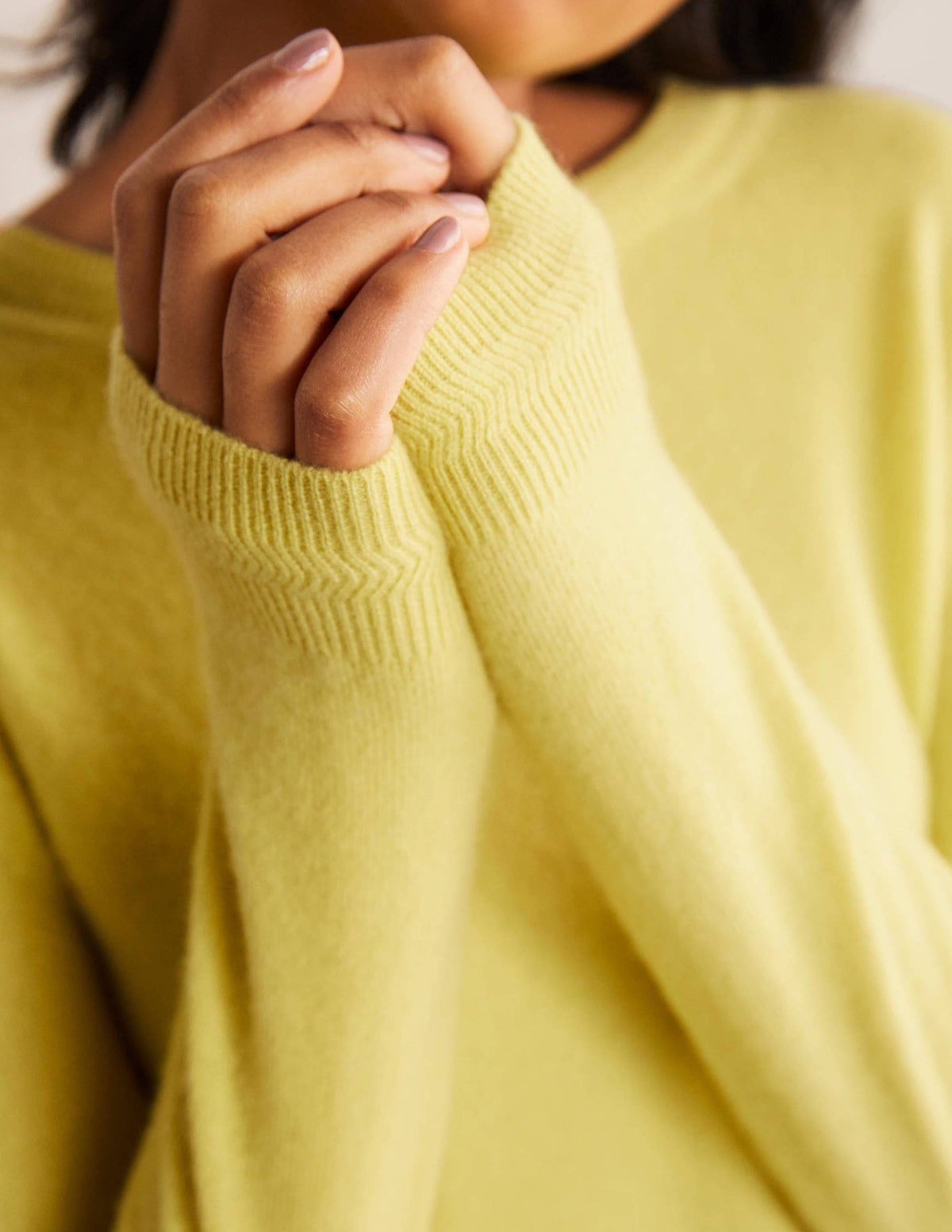 Cashmere Crew Neck Jumper-Pineapple - Image 4