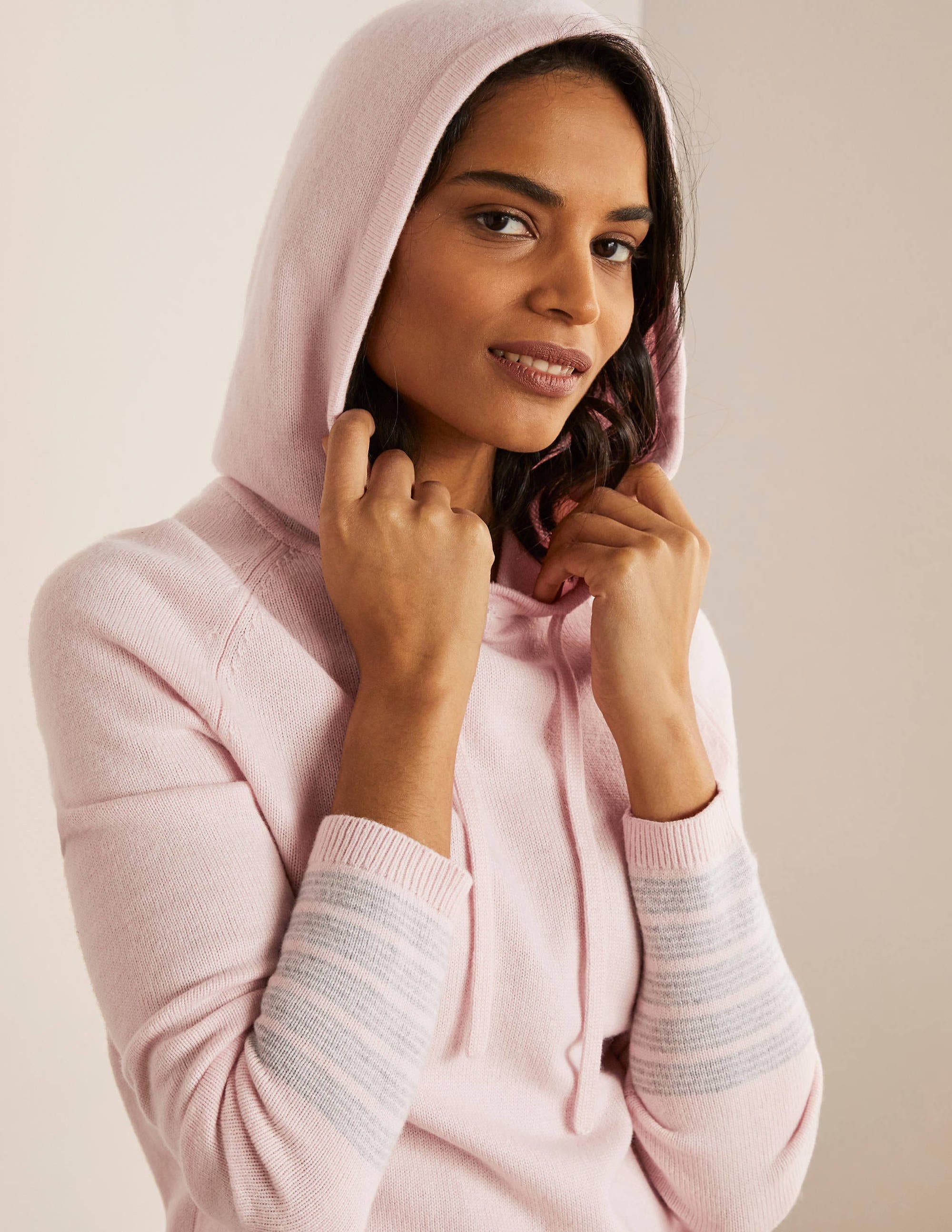 Morton Knitted Hoodie-Milkshake - Image 1
