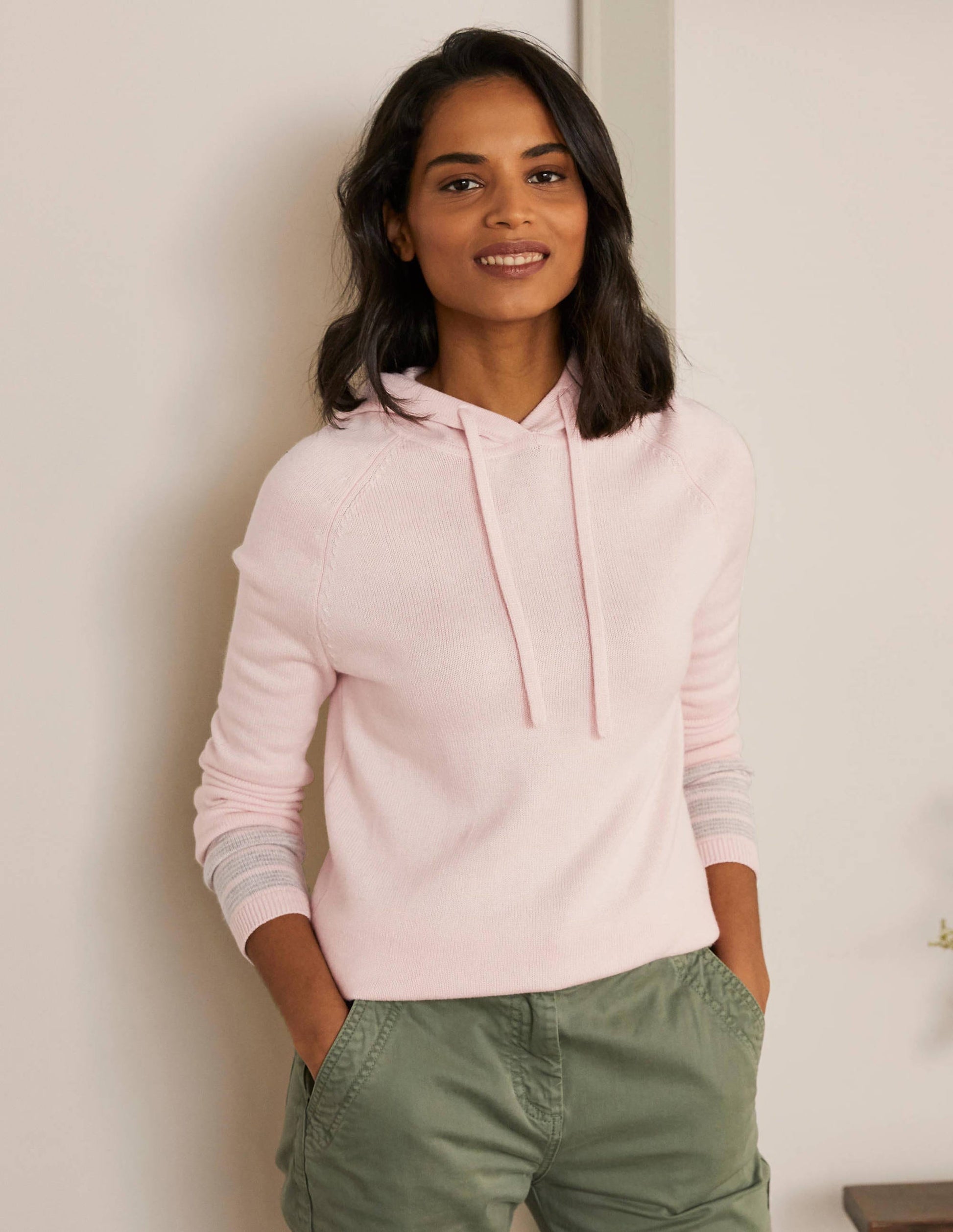 Morton Knitted Hoodie-Milkshake-2