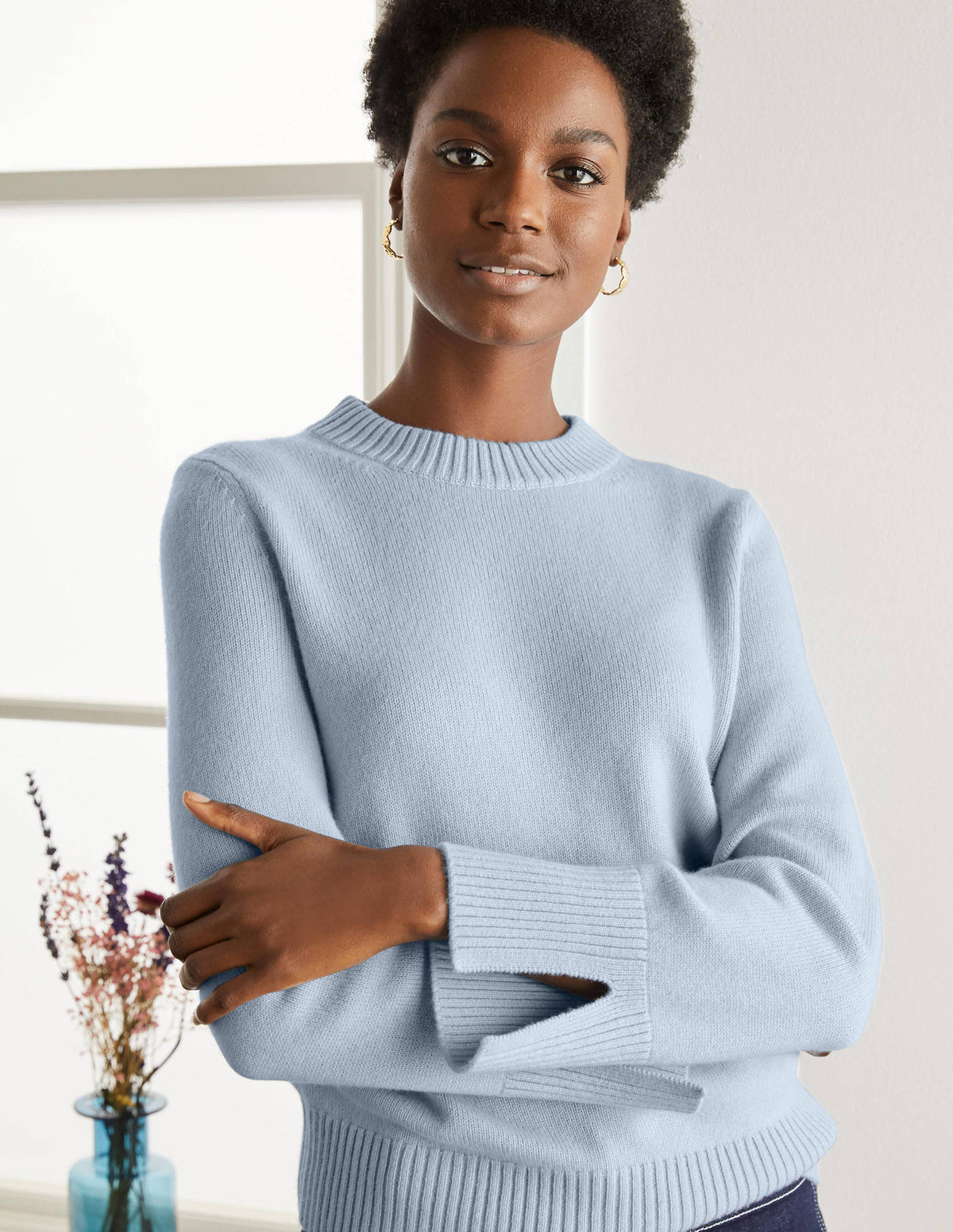 Dundee Cashmere Jumper-Blue - Image 2