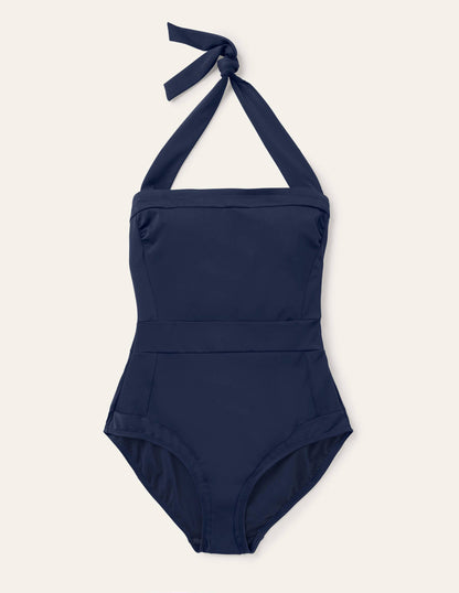 Santorini Halterneck Swimsuit -French Navy