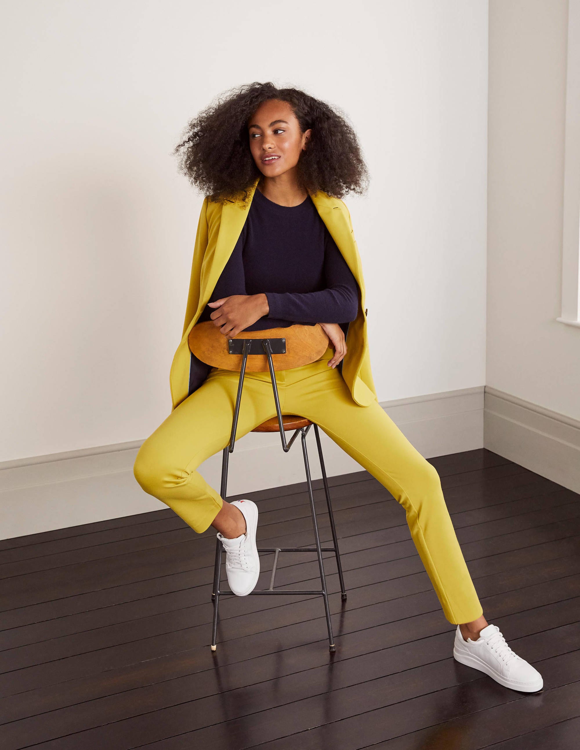 Hampshire 7/8 Ponte Trousers-Chartreuse - Image 4