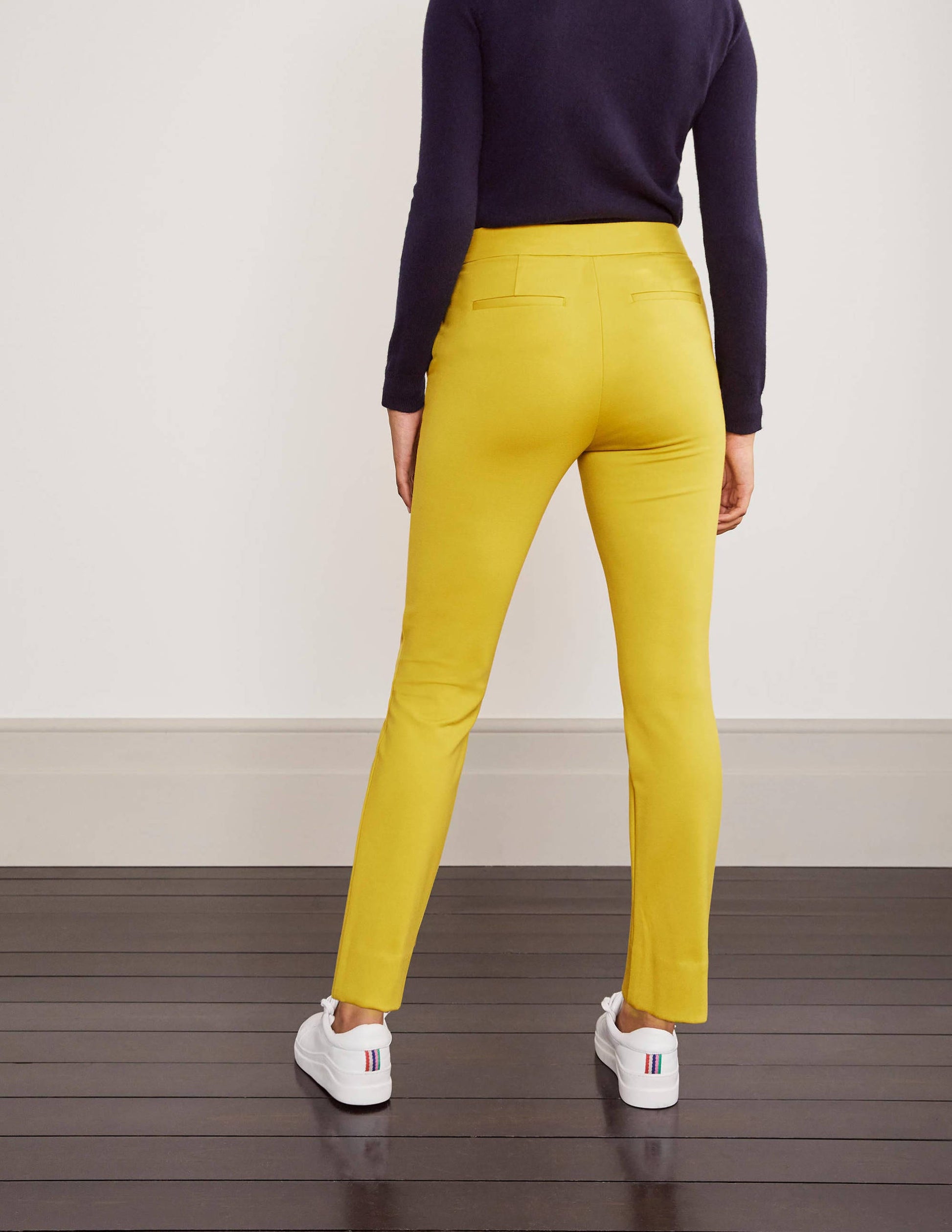 Hampshire 7/8 Ponte Trousers-Chartreuse-2