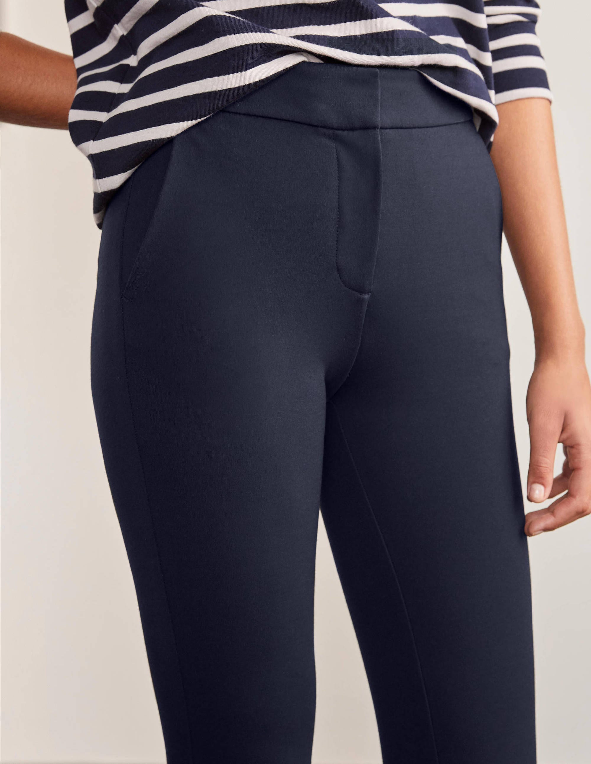 Hampshire Bootcut Trousers-Navy - Image 3