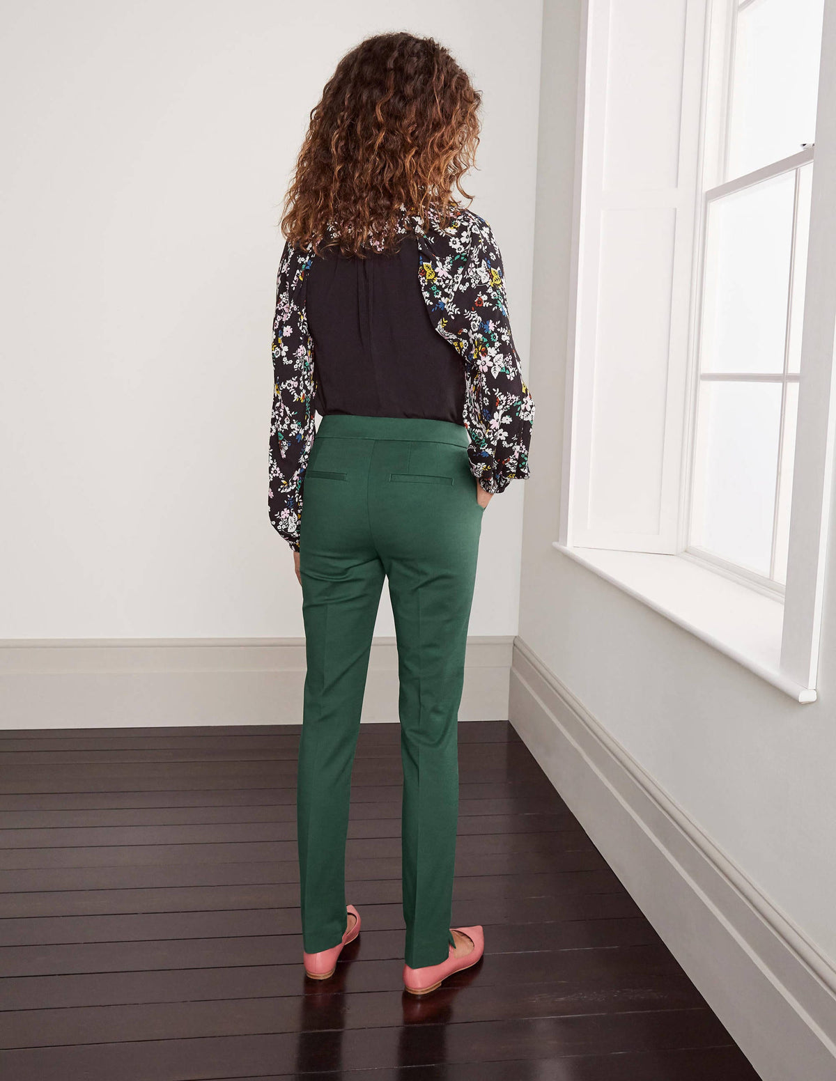 Richmond Trouser-Palm Leaf-2