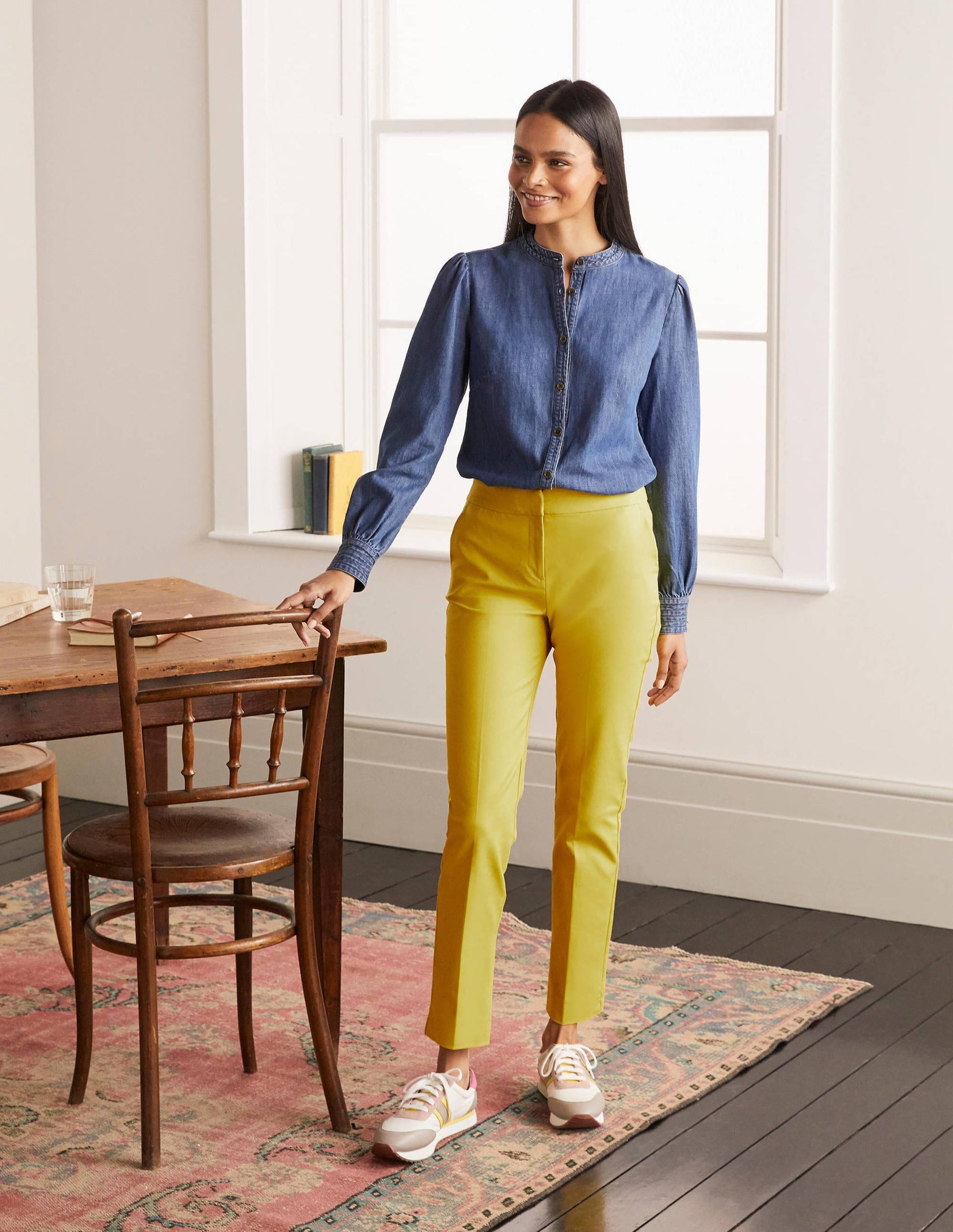 Richmond 7/8 Trouser-Chartreuse-5