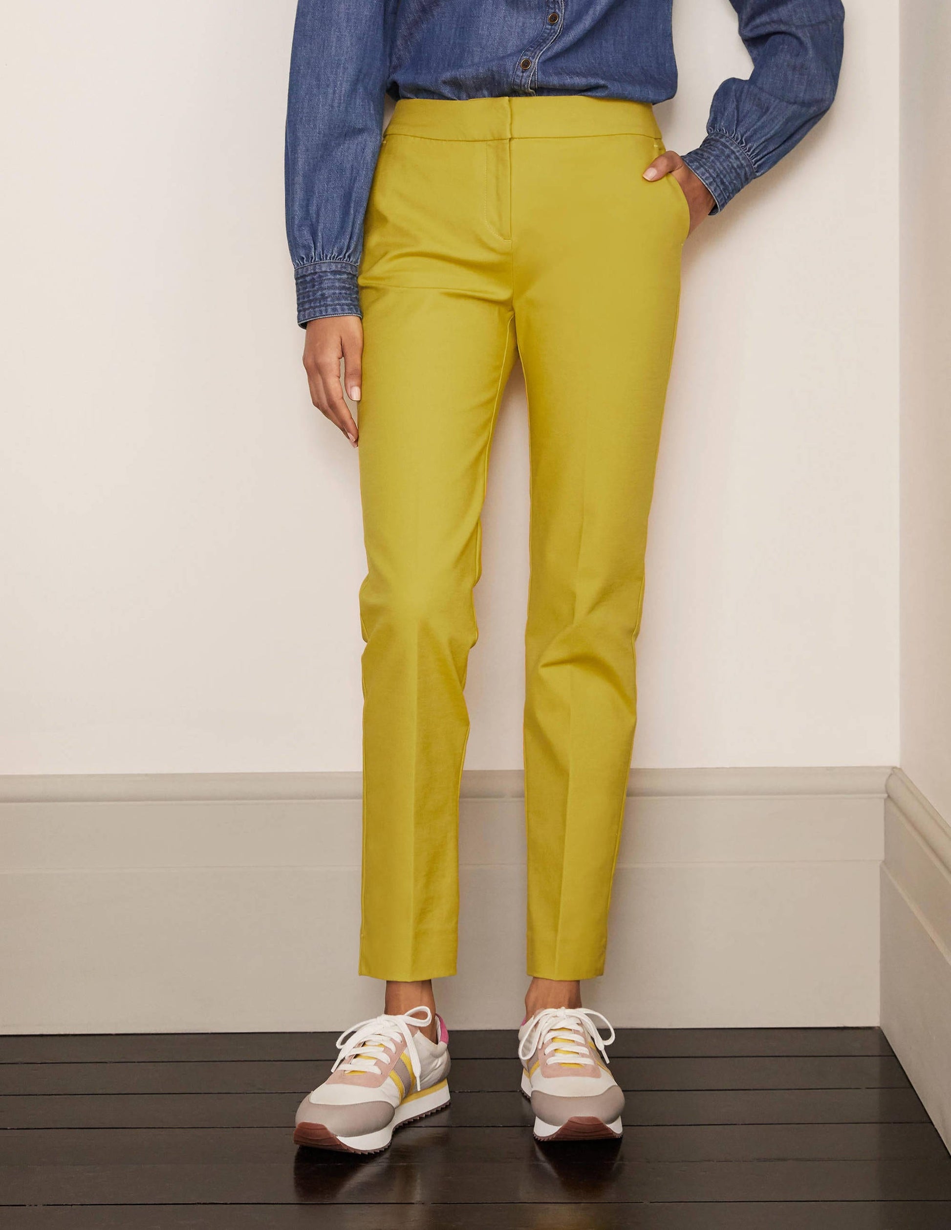 Richmond 7/8 Trouser-Chartreuse-2