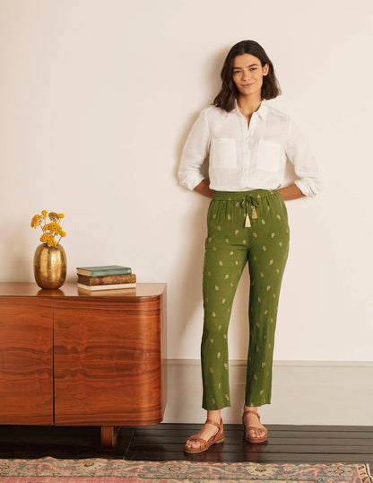 Bembridge Trousers-Pea, Citrus Fruit Foil-4