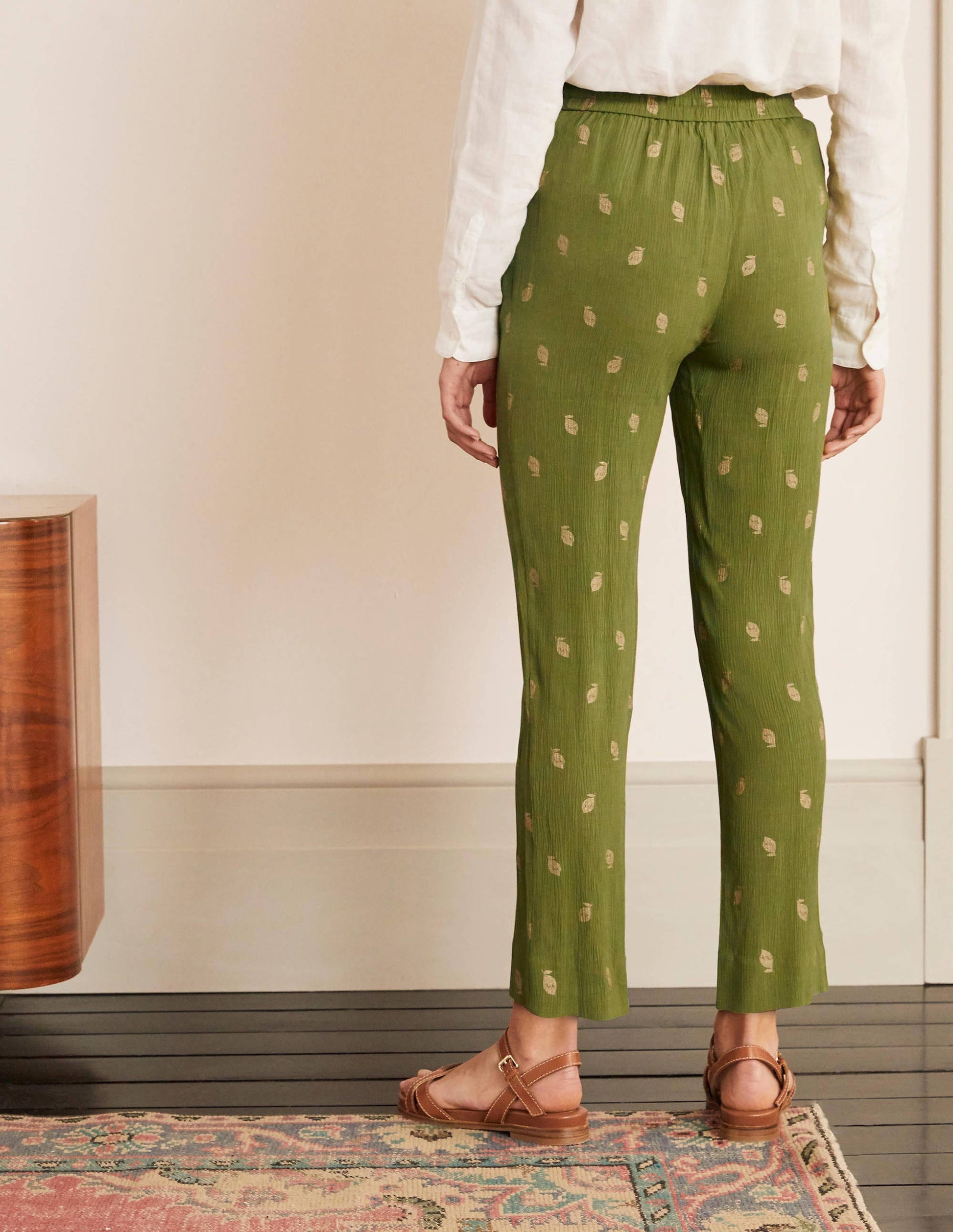 Bembridge Trousers-Pea, Citrus Fruit Foil-2