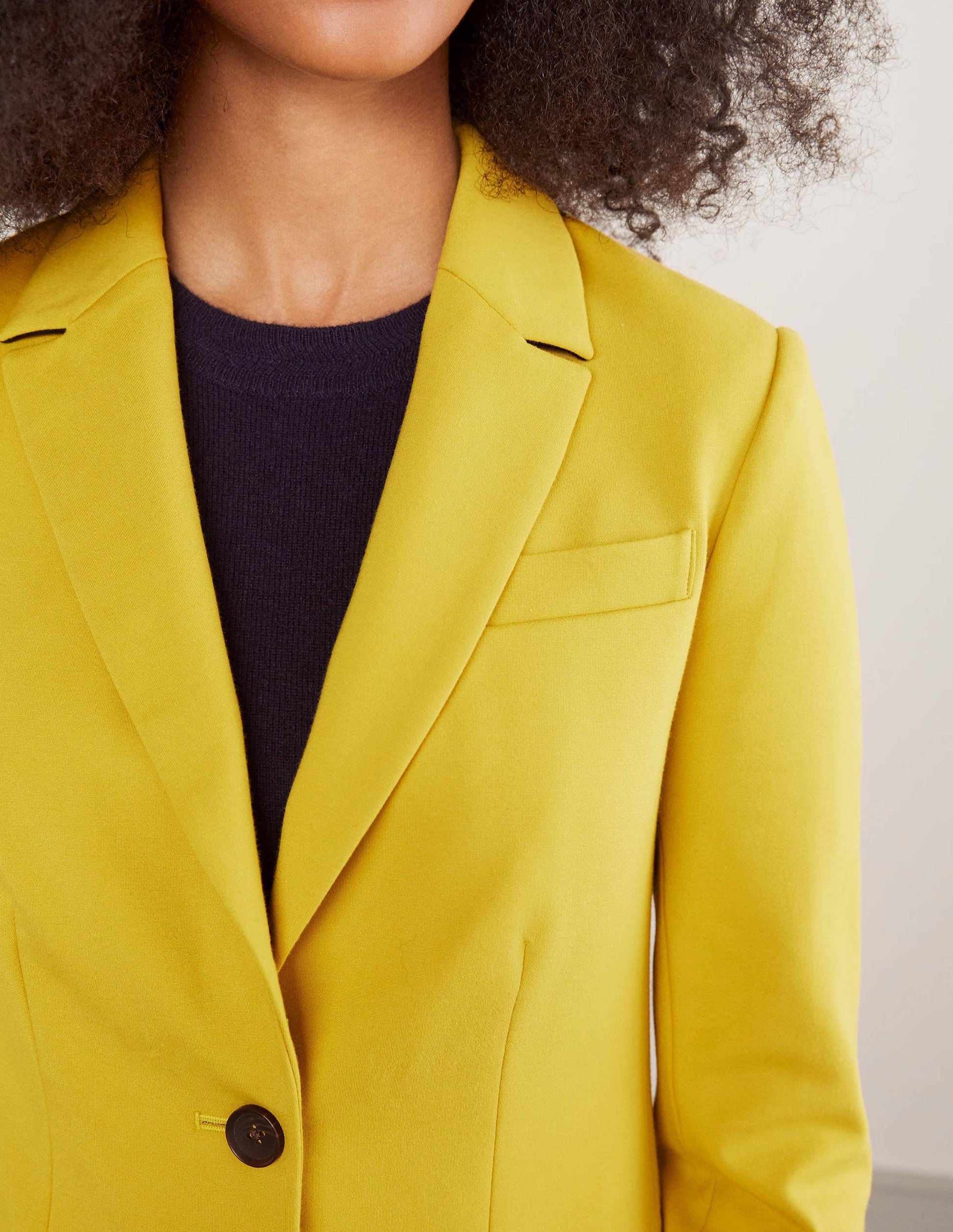 Stretch Jersey Blazer-Chartreuse-3