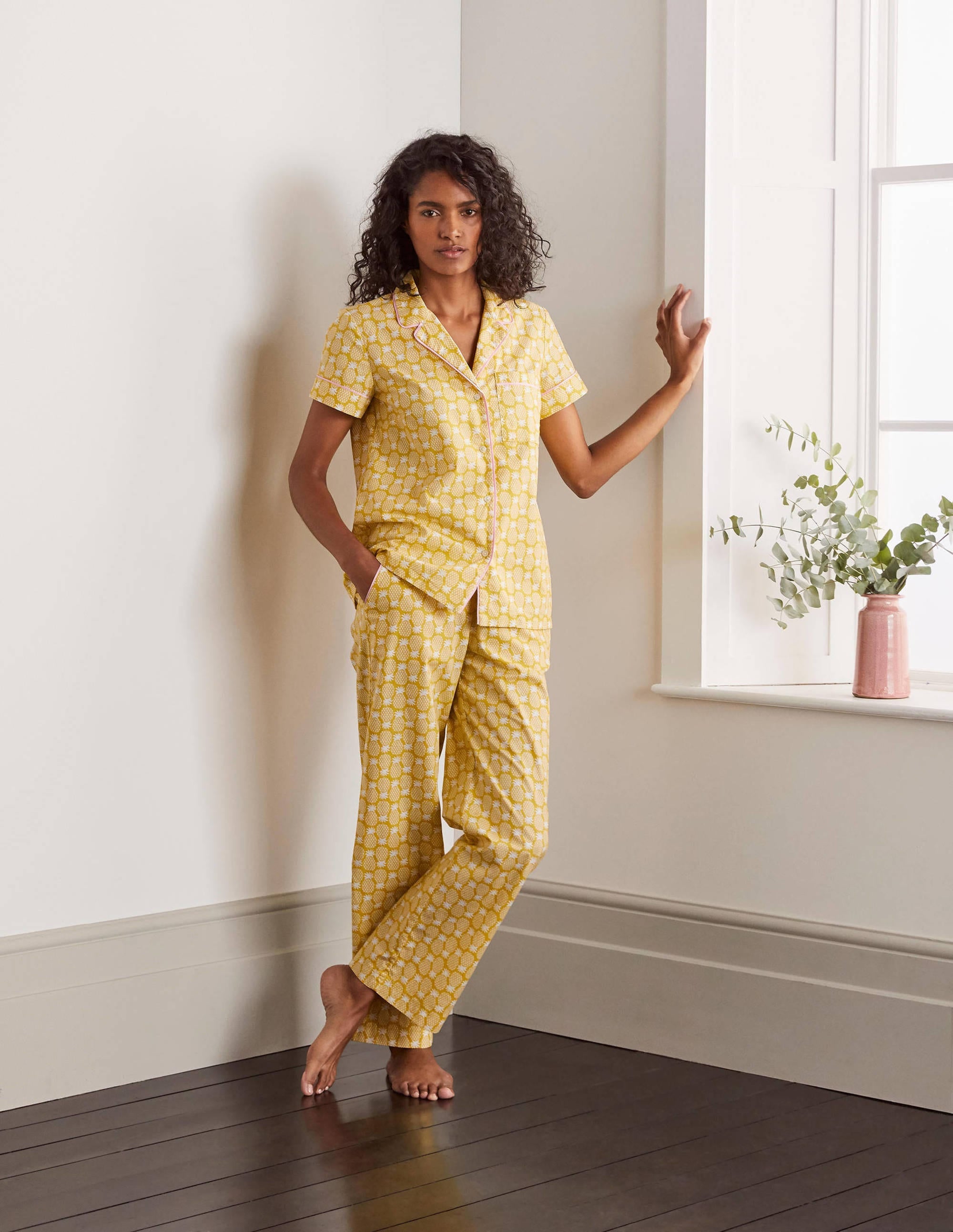 Phoebe PJ Shirt-Chartreuse, Pineapple Geo - Image 1