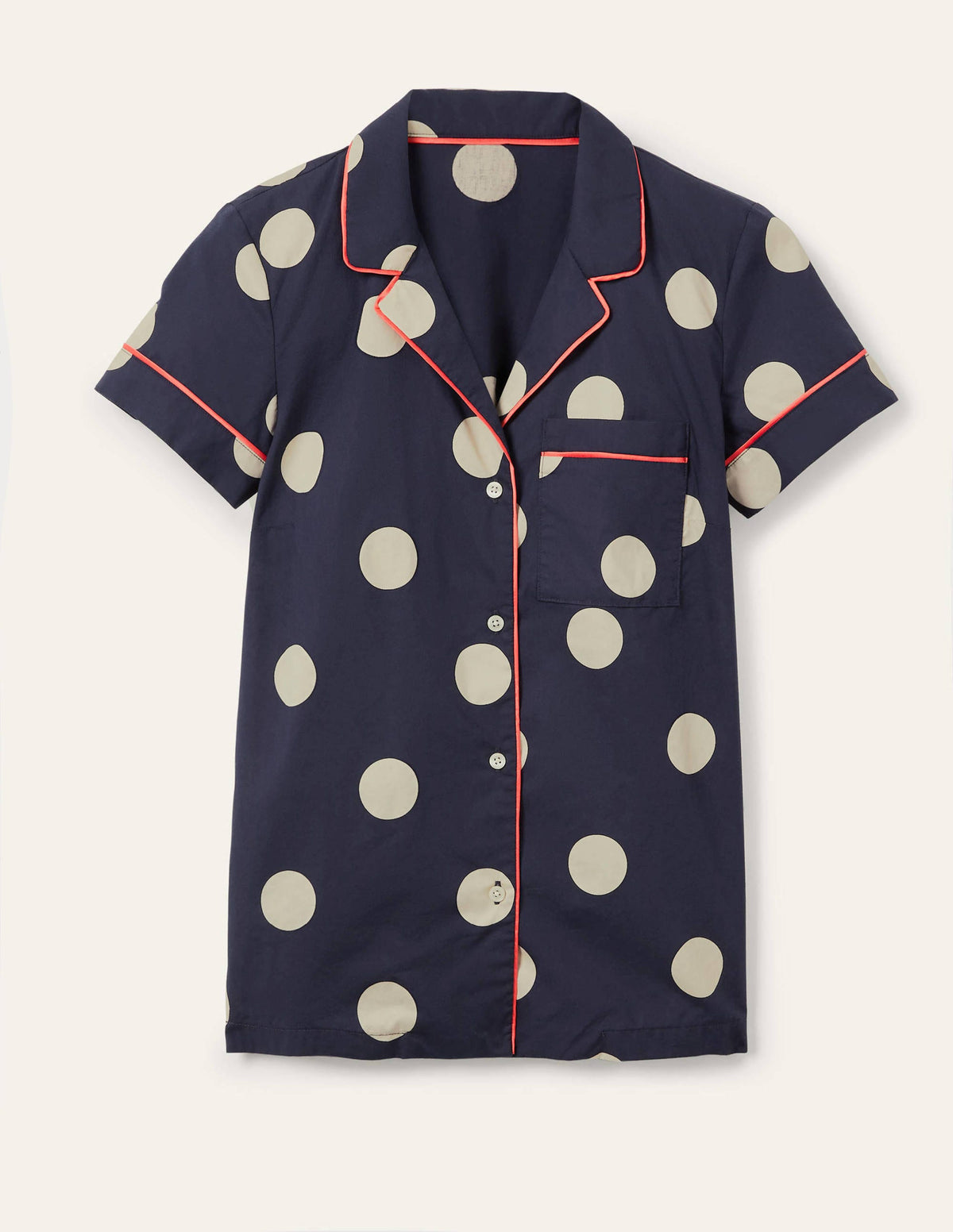 Phoebe PJ Shirt-French Navy, Regular Dot-5