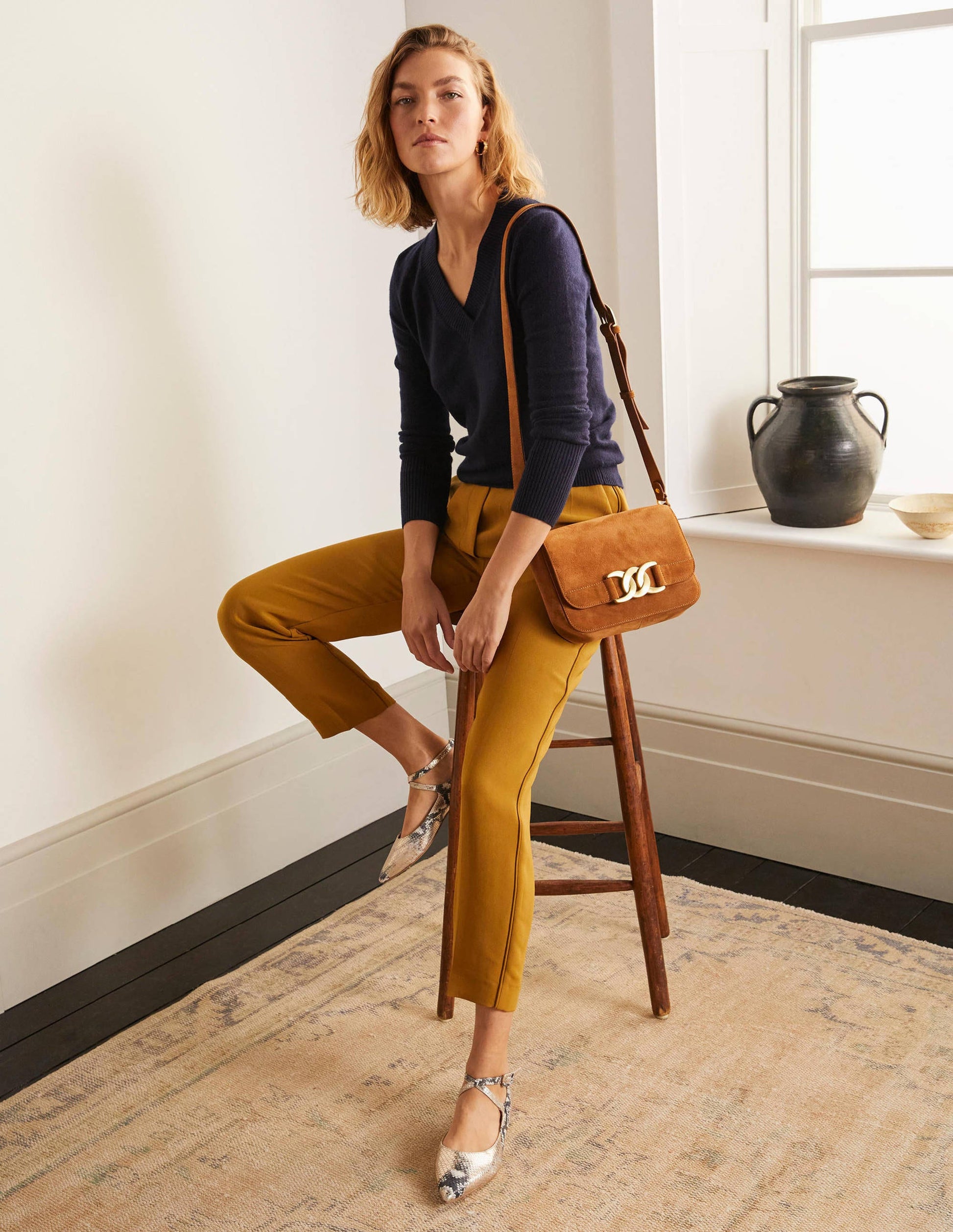 Albemarle Pull On Trousers-Frankincense-4