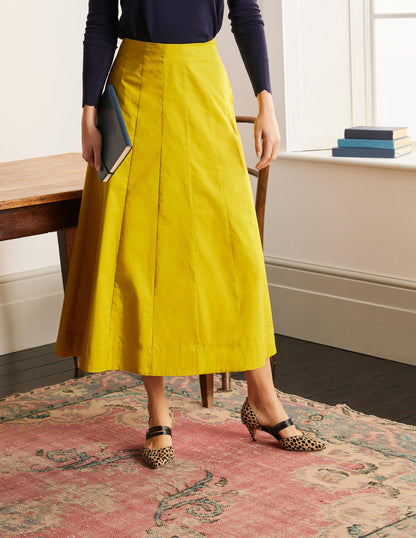 Marcia Midi Skirt-Chartreuse-1