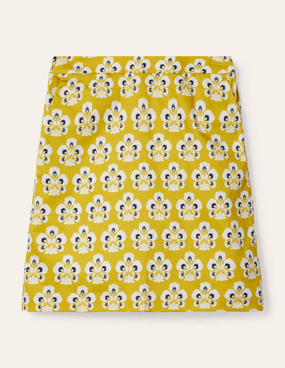 Danby Pull On Mini Skirt-Chartreuse, Carnation Stamp-5
