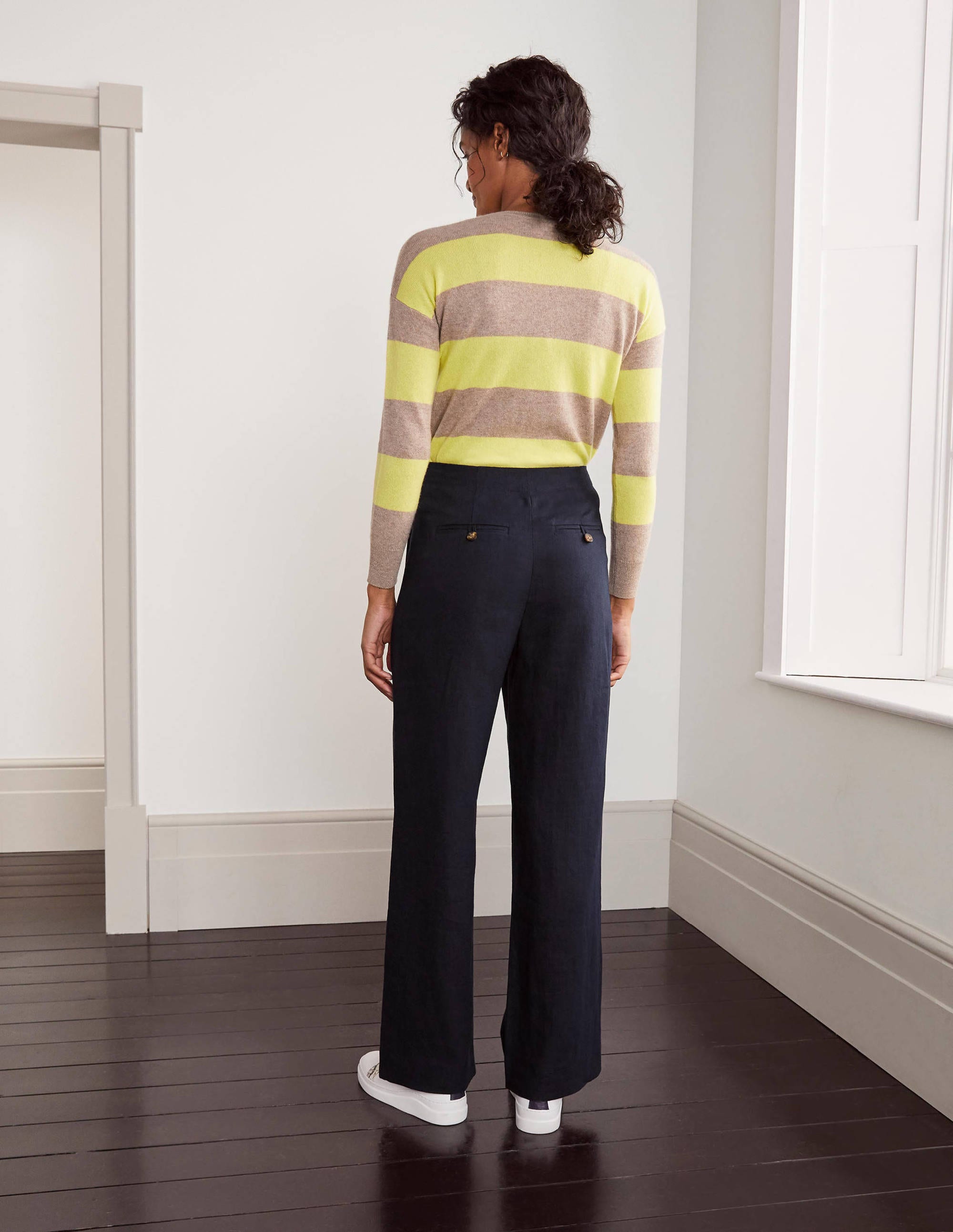 Eldon Linen Trousers-Navy - Image 2