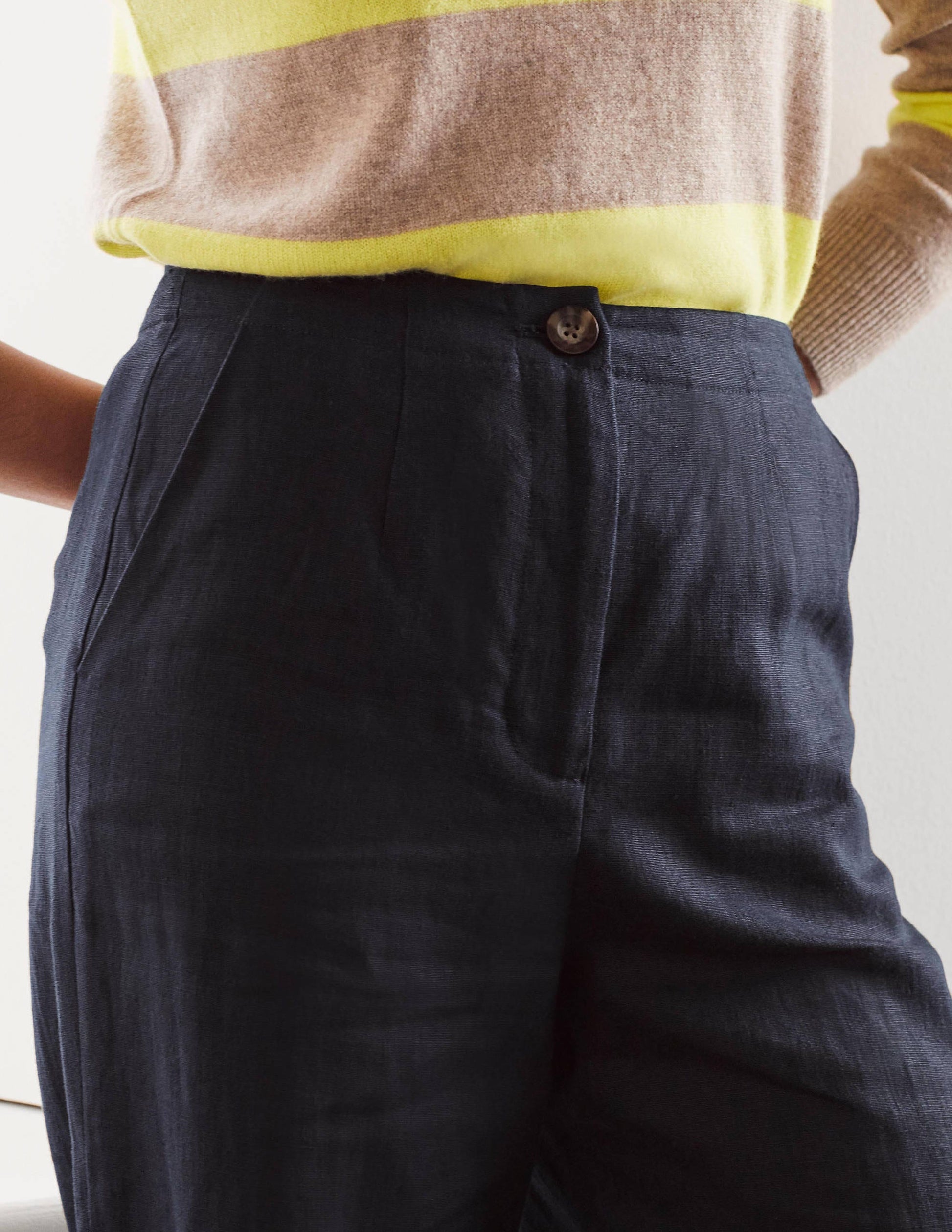 Eldon Linen Trousers-Navy-3