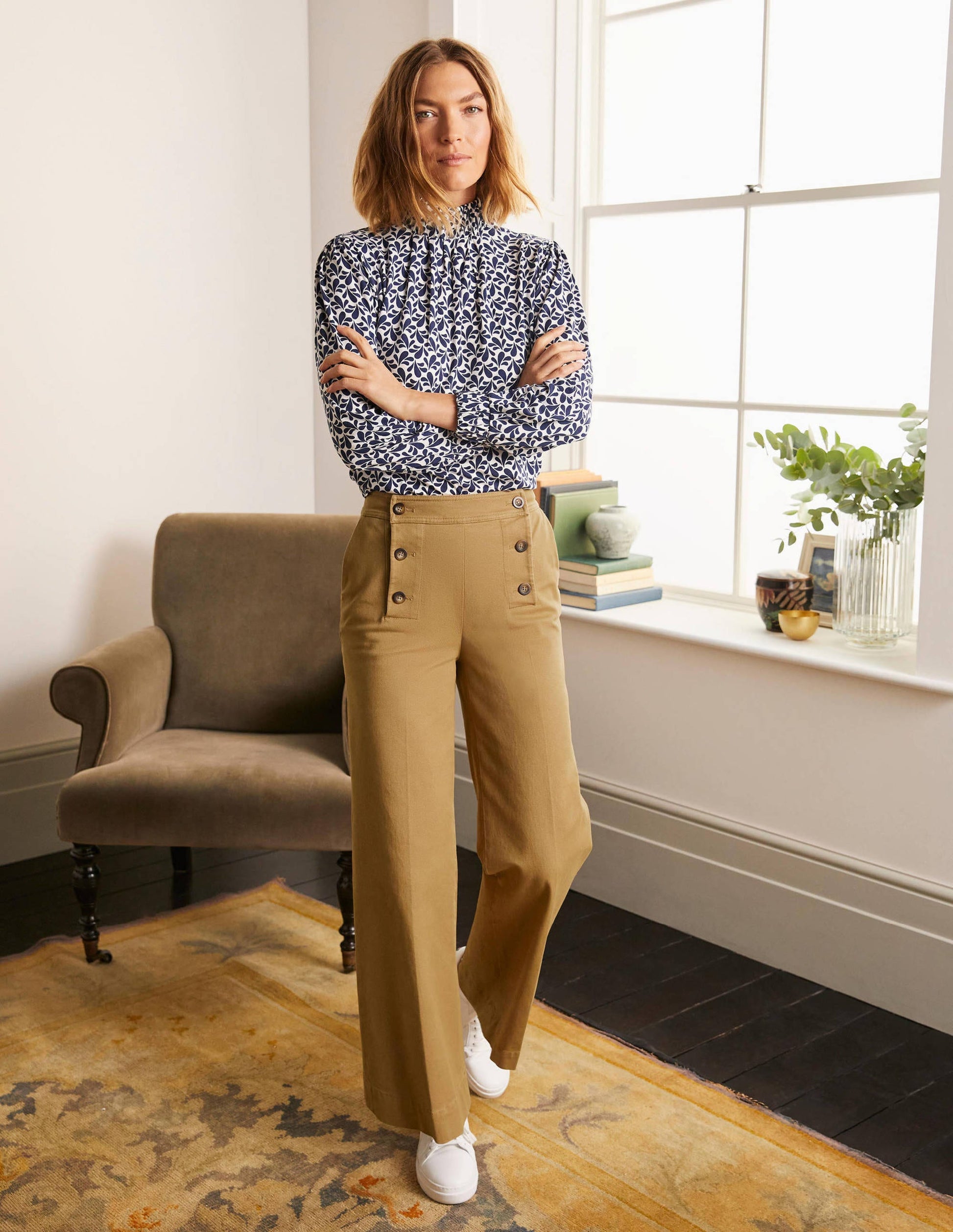 Runswick Sailor Trousers-Camel-5