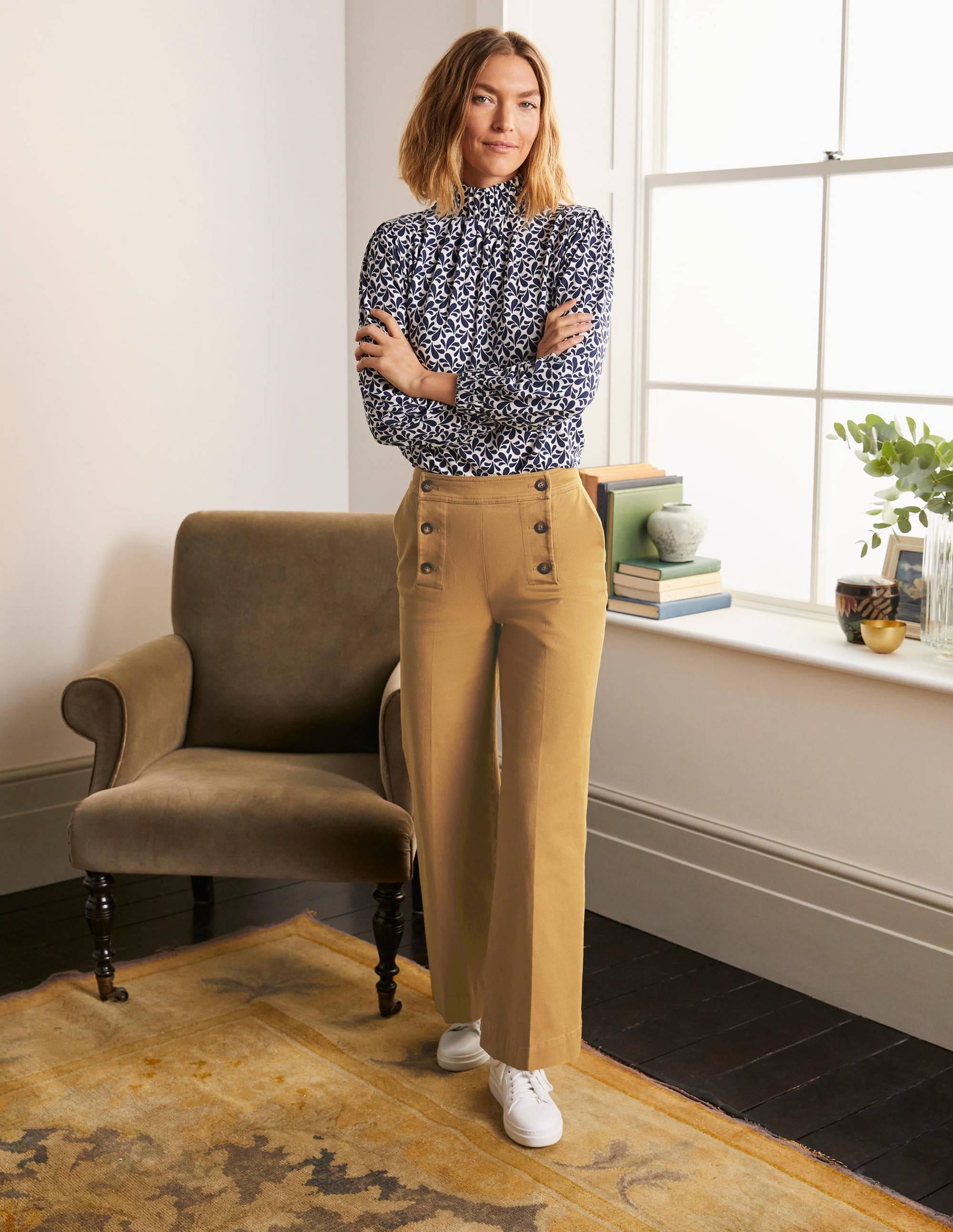 Runswick Sailor Trousers-Camel - Image 4