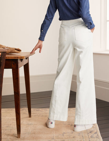 Runswick Sailor Trousers-Ivory