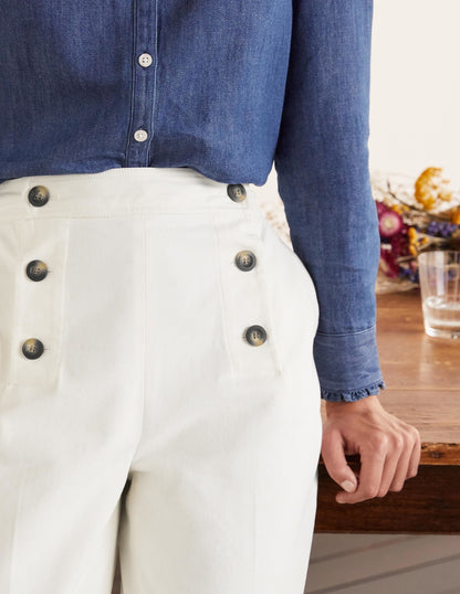Runswick Sailor Trousers-Ivory