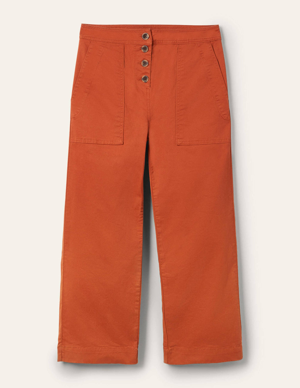 Beaufort Button Fly Trousers-Copper Red - Image 6