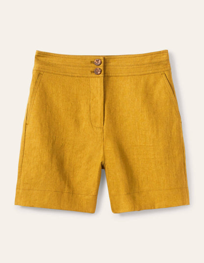Cornwall Linen Shorts-Tuscan Sun-5