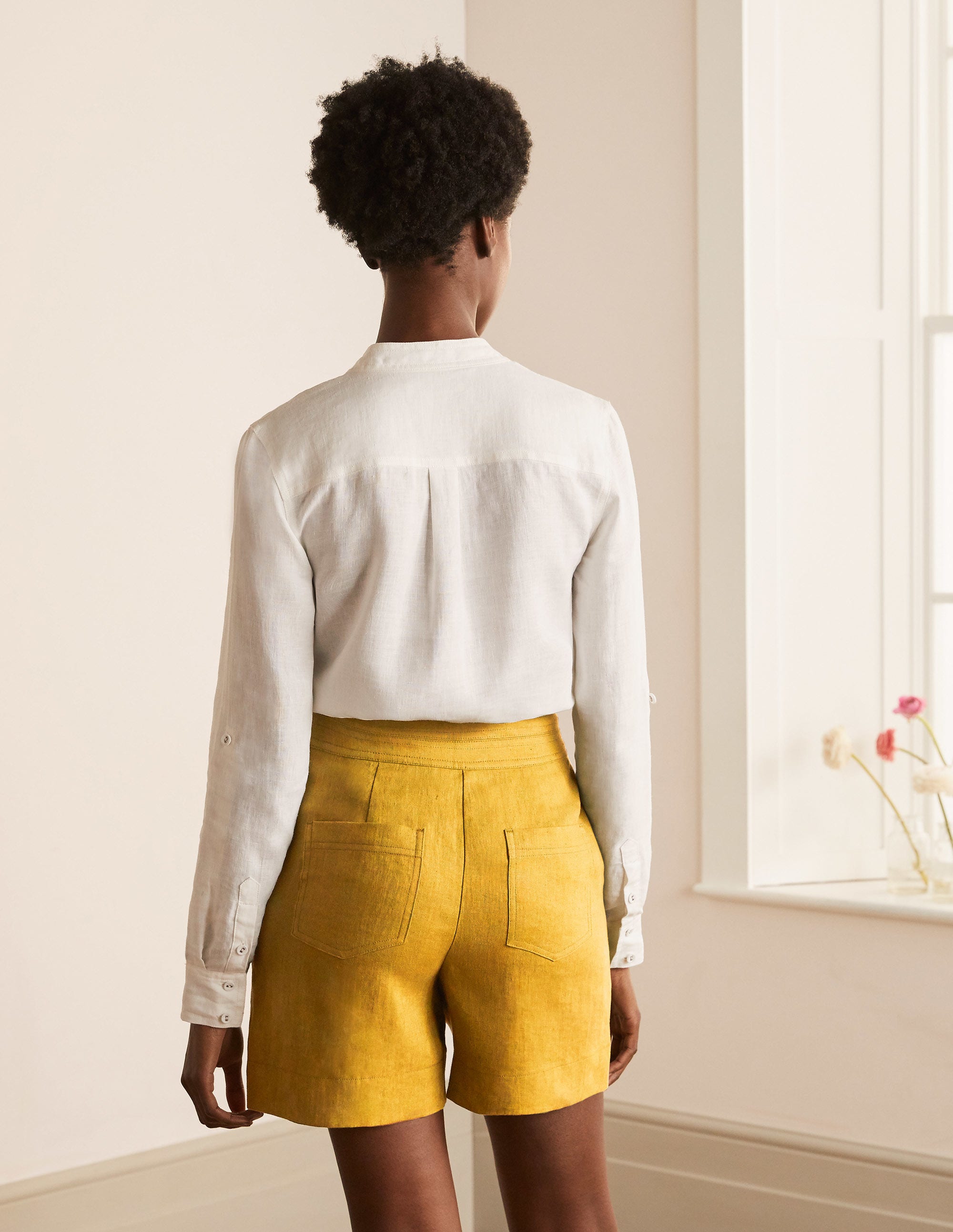 Cornwall Linen Shorts-Tuscan Sun - Image 2