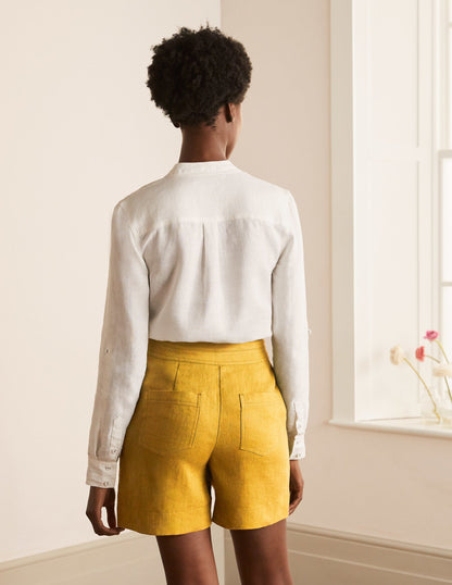 Cornwall Linen Shorts-Tuscan Sun-2