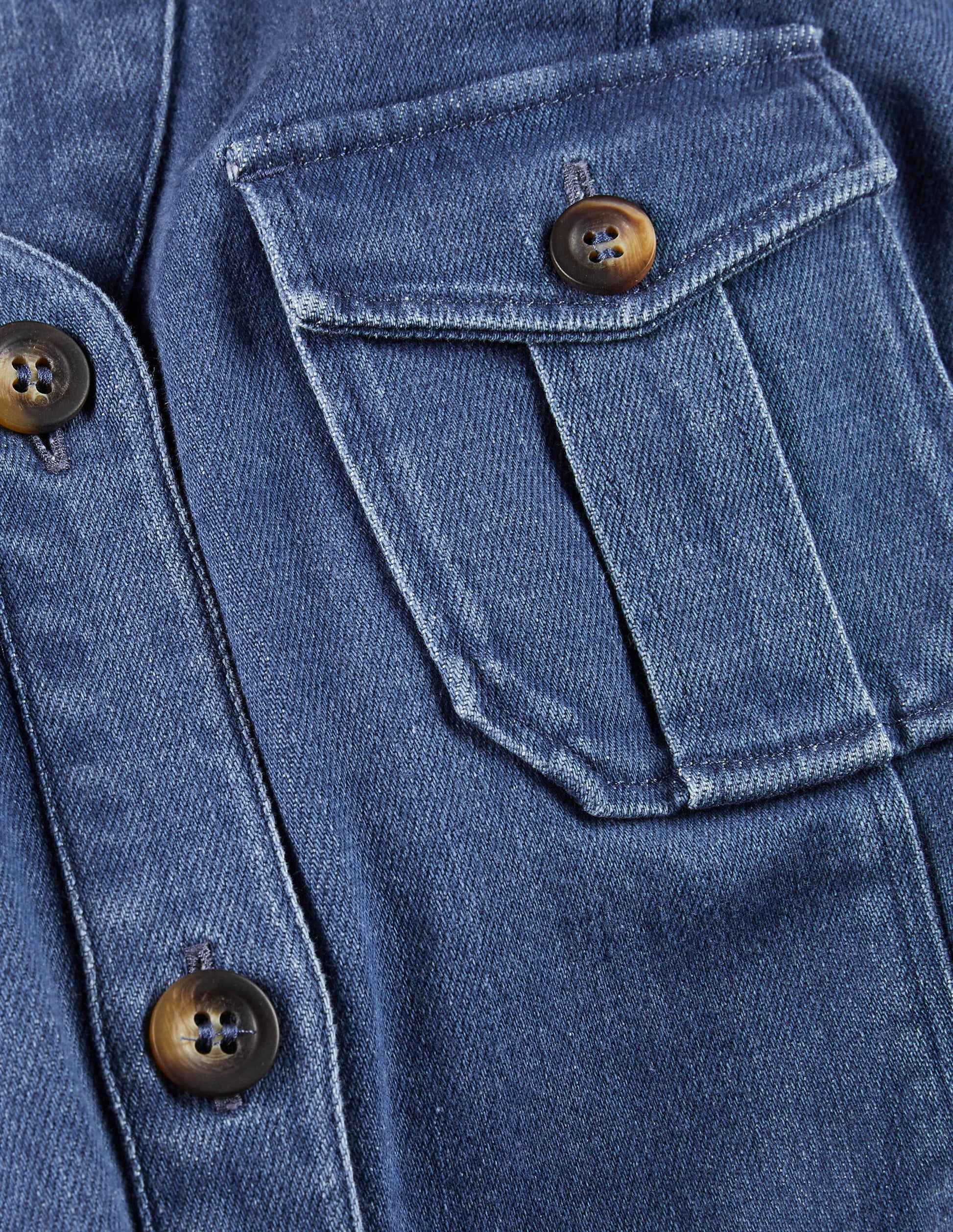 Cecily Shirt Dress-Mid Vintage Denim-5