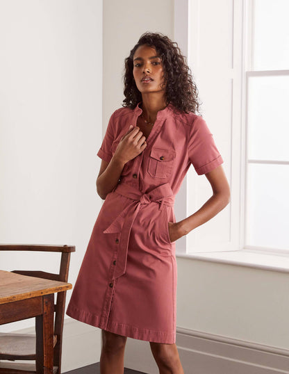 Cecily Shirt Dress-Dusty Rose-1