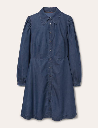 Charlotte Shirt Dress-Mid Vintage Denim-7