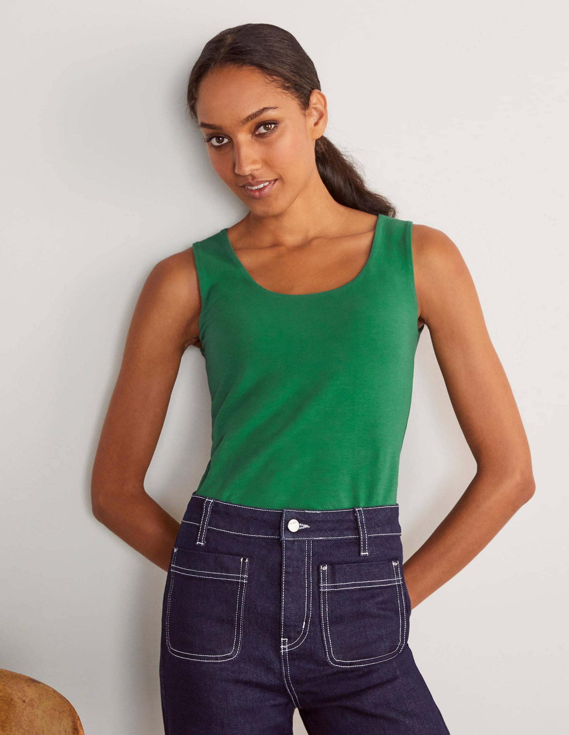 Double Layer Front Vest-Green-1