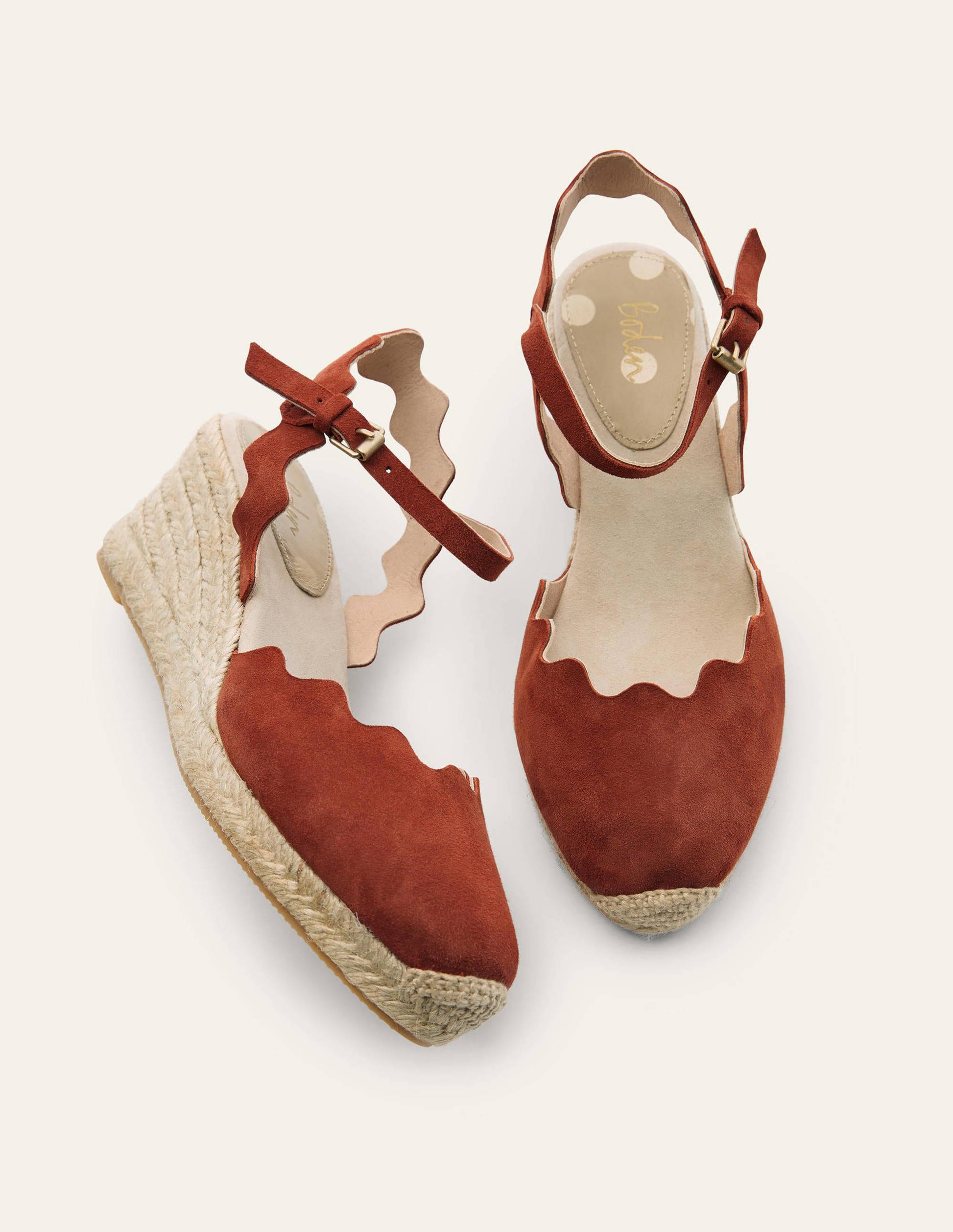 Nadine Espadrille Wedges-Copper Red-1