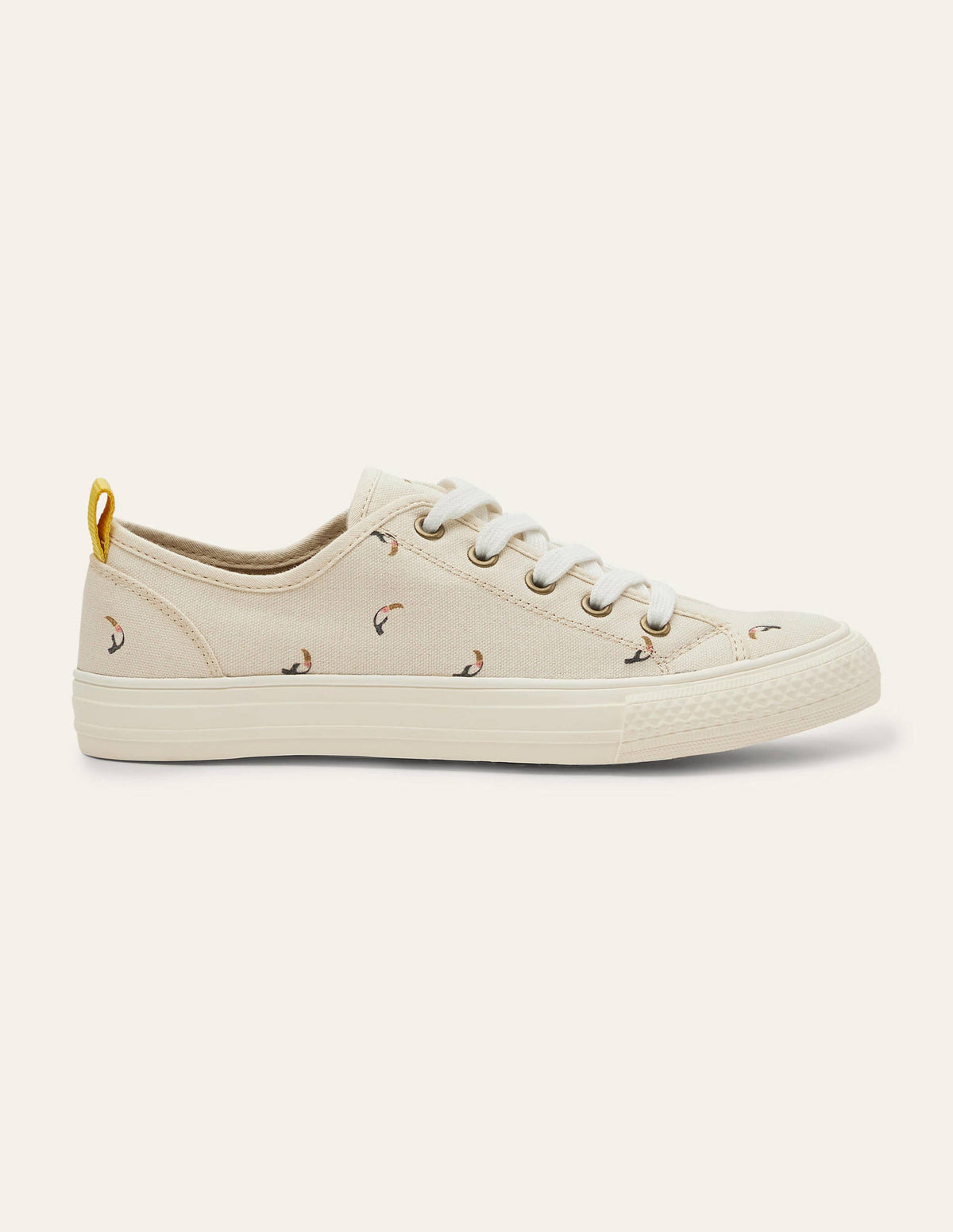 Cotton Canvas Plimsolls-Ecru Toucan - Image 2