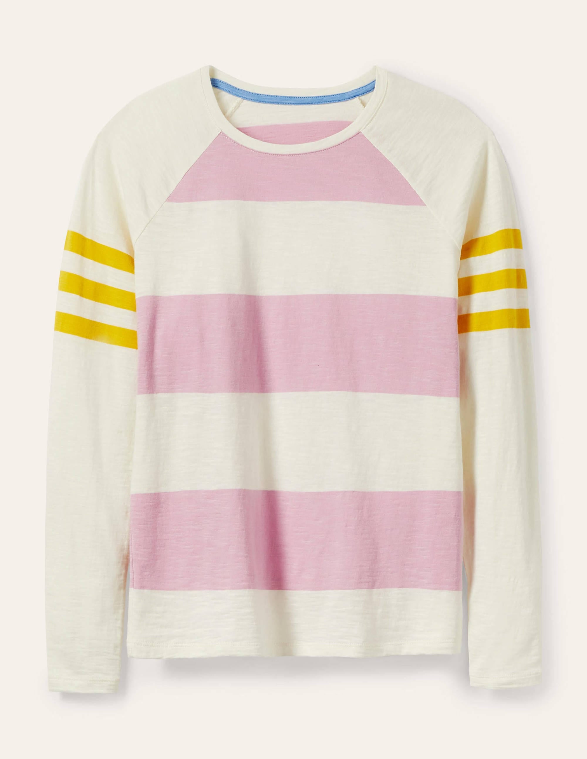 Lorna Baseball Jersey Top-Soft Peony and Ivory - Image 5