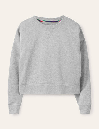 Cropped Sweatshirt-Grey Marl-6