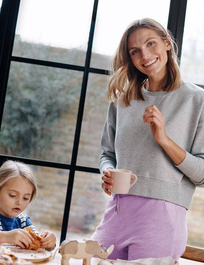 Cropped Sweatshirt-Grey Marl-7