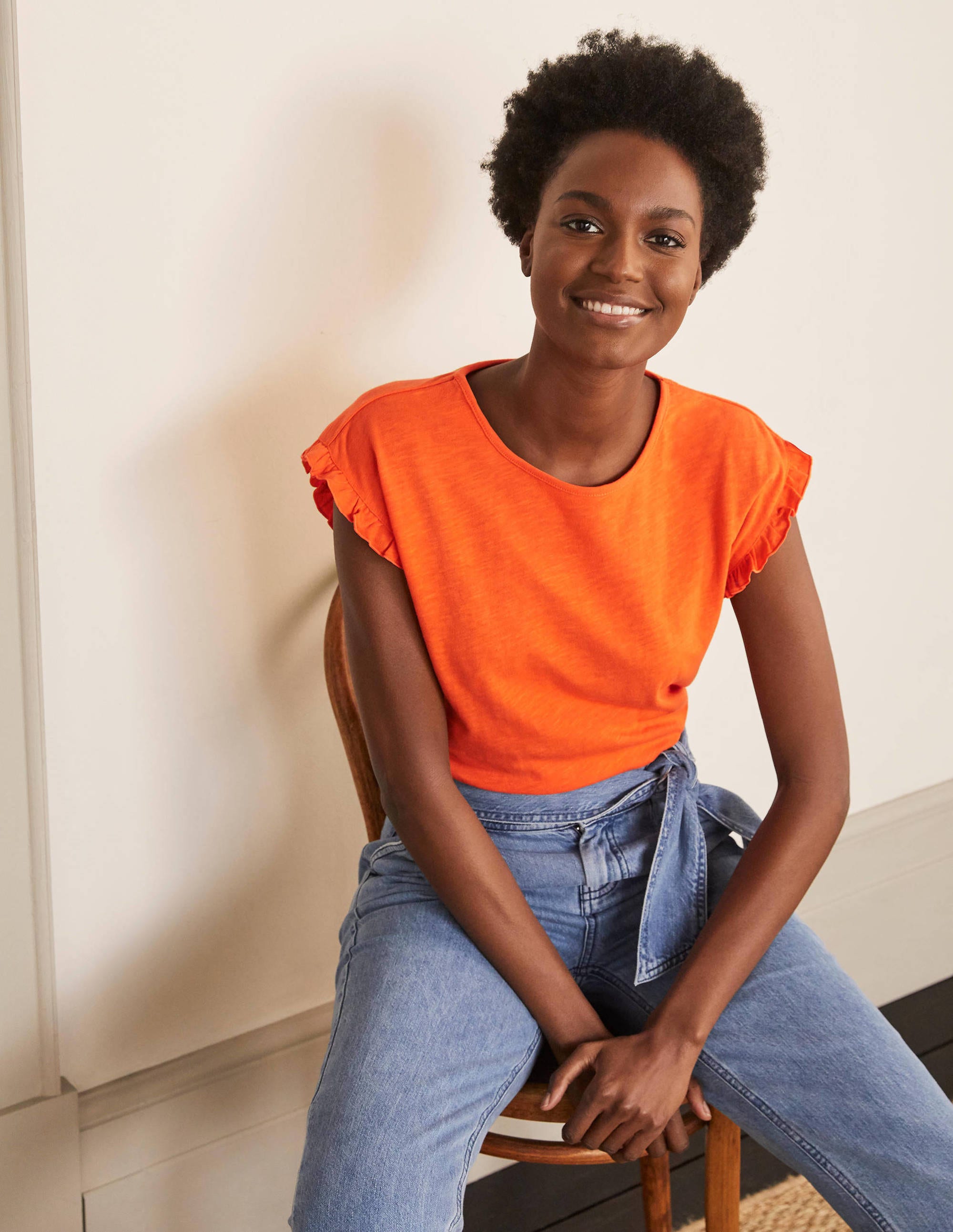 Faye Jersey Top-Satsuma - Image 1