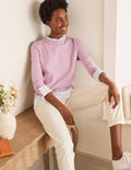 Lauderdale Cotton Frill Jumper-Soft Peony
